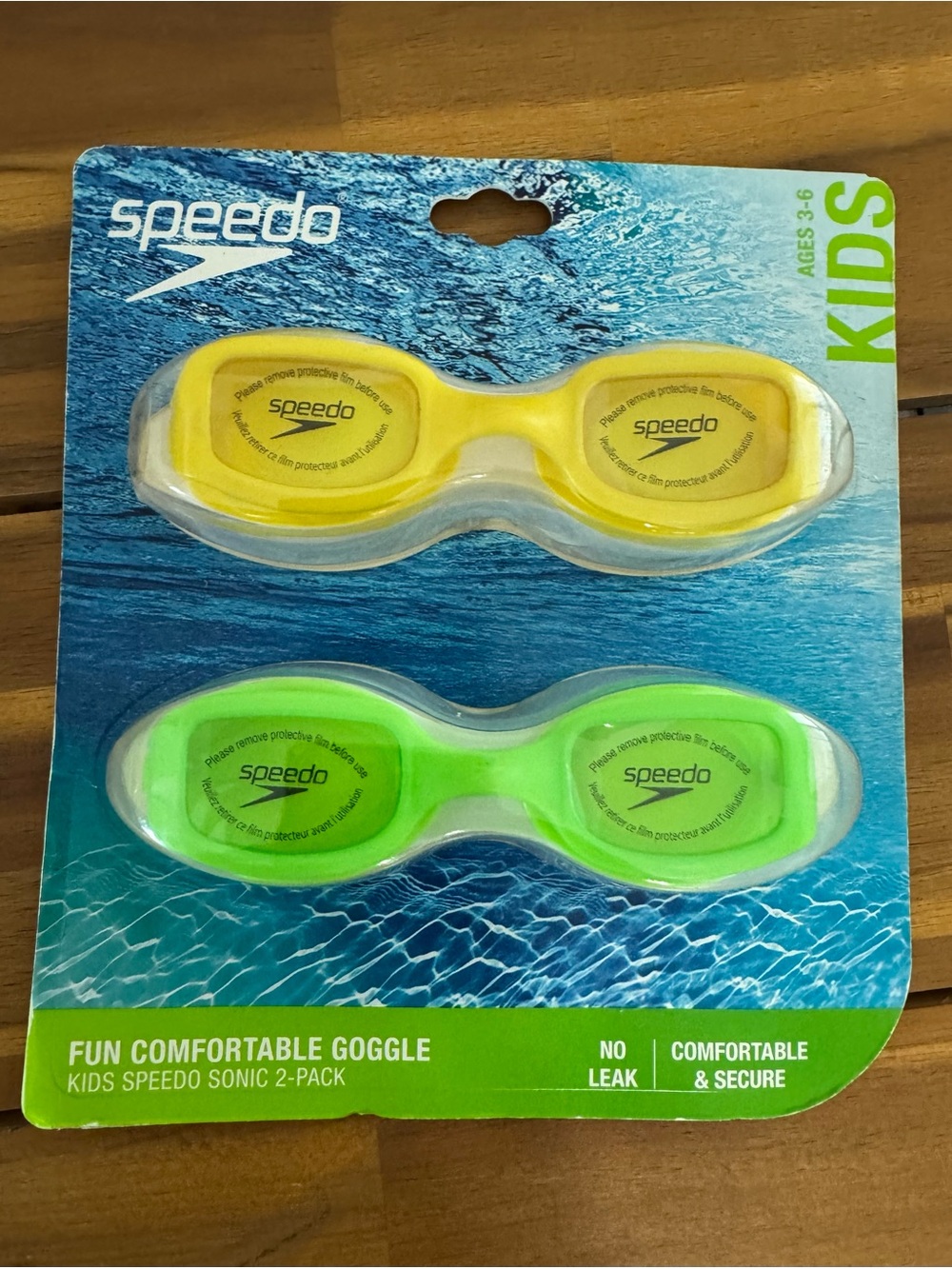 Speedo Kids Goggles in Yellow and Green - 2-Pack